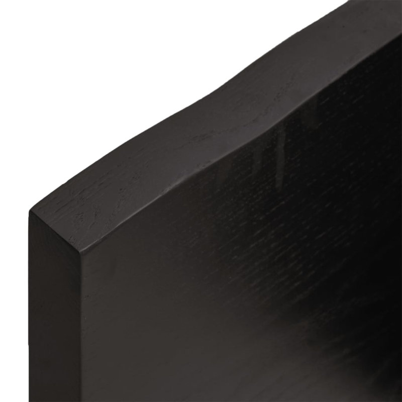 Table Top Solid Wood Oak, 4cm H x 120cm W x 40cm D, Dark Brown