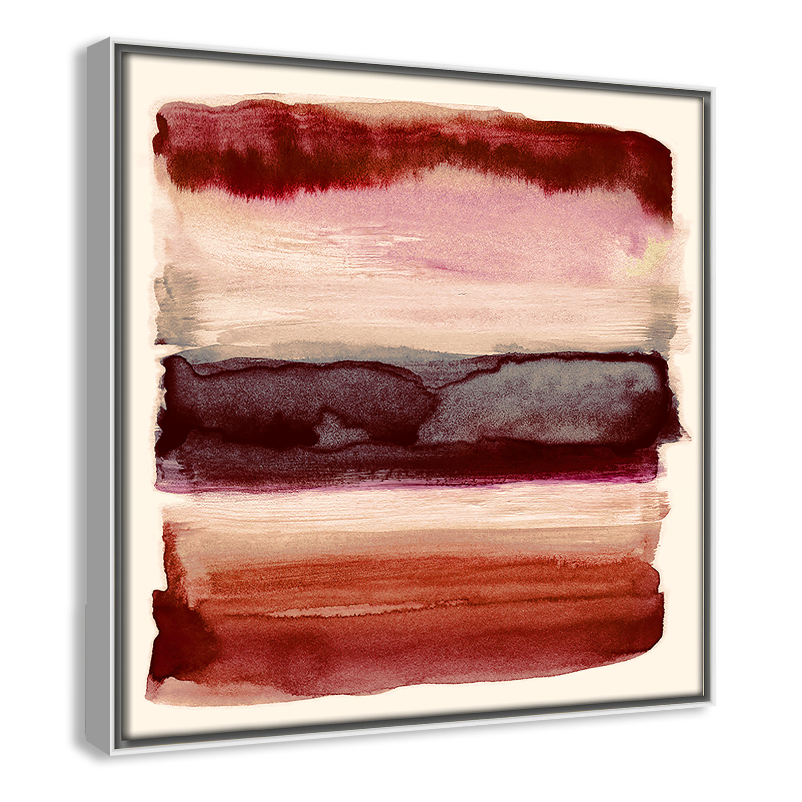 Burgundy Sky II Print by Nan, White, 13.5" H x 13.5" W