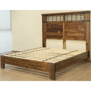 Parota Solid Wood Panel Bed
