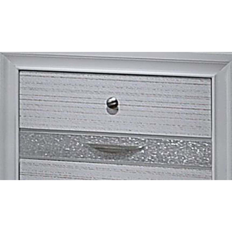Table de chevet 2 tiroirs Traditional en bois blanc