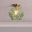 Plafonnier près du vitrail style pétales de fleurs pour décoration intérieure Tiffany (fleur de cerisier de 8 po)-116098719