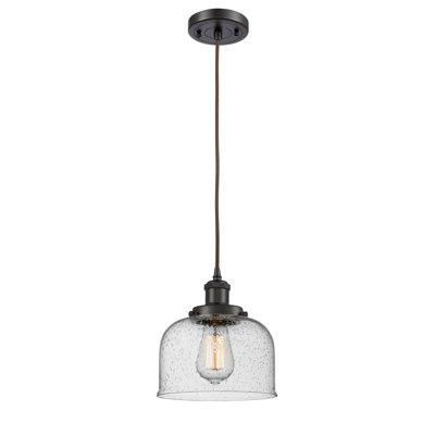 Ballston Urban Bell - 1 Light 8" Cord Hung Mini Pendant