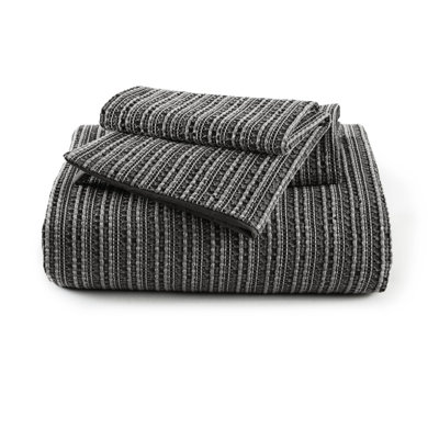 3pcs Full/queen Duvet , Waffle Washed, 100% Cotton, Cozy Sleep, Unique Pattern, Oversized, Better Coverage, Lived - In Softness, Classic Look, , Ties, All Season Use, Charcoal Washed Of Texture,