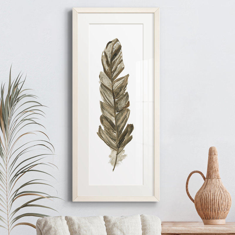 Peinture sur papier encadrée, Blanc