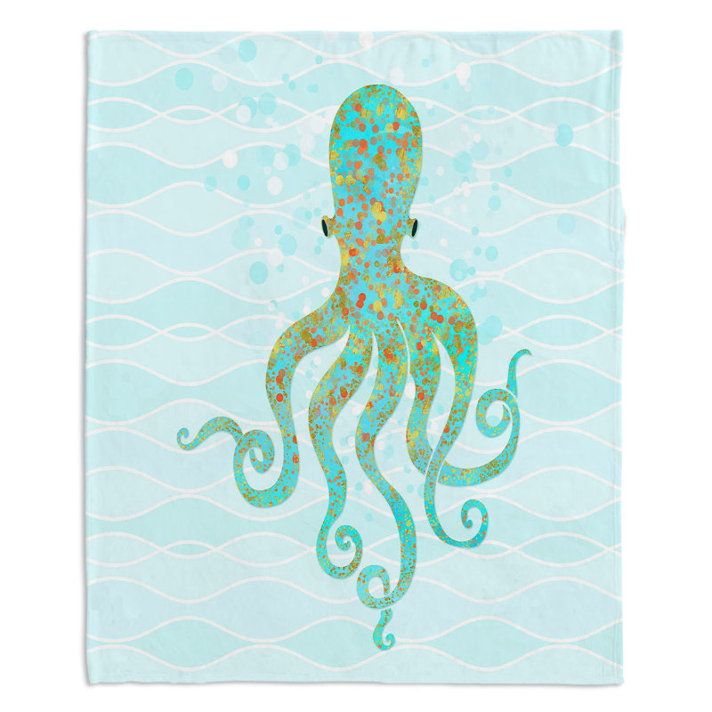  Jeté Olivia Octopus, L 51 po x L 60 po