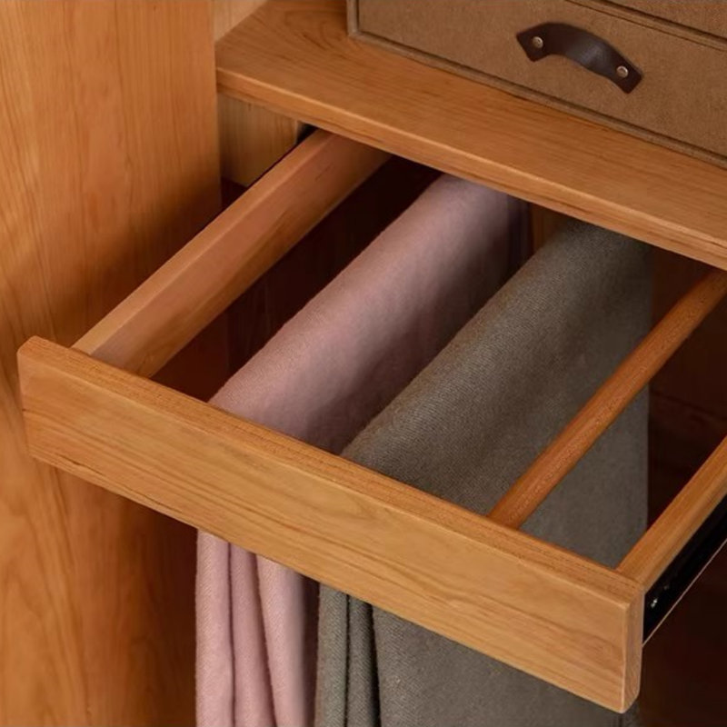 Simple Solid Wood Three-door Wardrobe