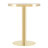 23.6" Round MDF Sprayed With UV Paint Countertop,Marble Texture,  Stainless Steel Edging, Metal Table Legs, Modern Light Luxury Edge Coffee Table.-695218100