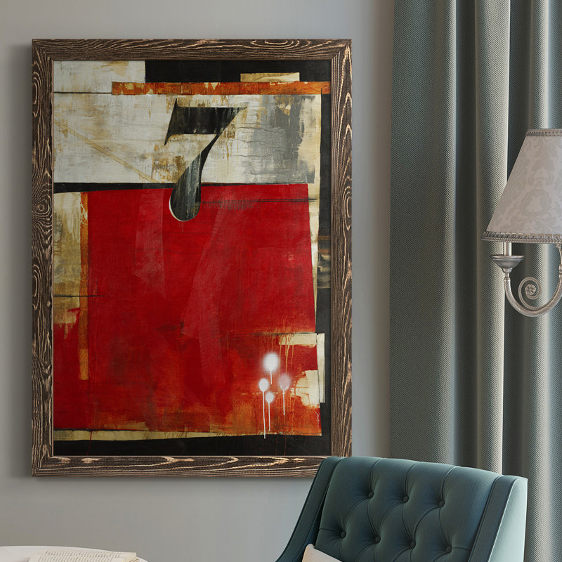 Makenlie Lucky No. 7, reproduction d'art sur toile, H 43,5 po x l 31,5 po x P 1 po, Noyer