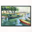 «Boat in River Watercolor», reproduction sur toile-26695173