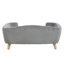 Structure de lit pour chien surélevée en velours côtelé gris avec pieds en bois d'hévéa pour petits chiens 11 à 25 lb Confortable et élégant, lit facile à installer, canapé, pieds, gris, confortable 11 lb, rapide