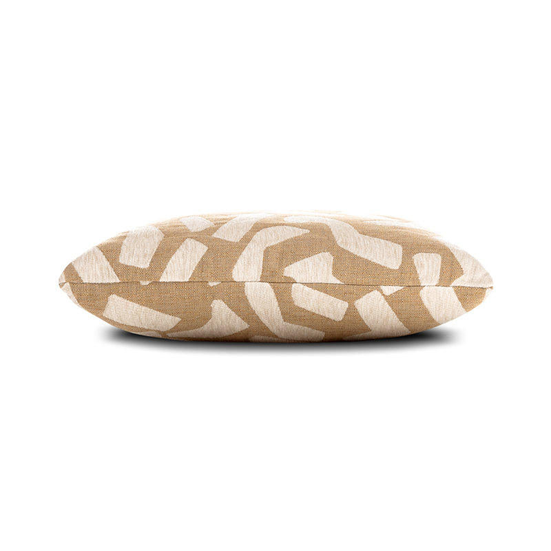 Fascination Sunbrella® Throw Square Indoor/Outdoor Pillow Cover & Insert by Elaine Smith, 22"H x 22"W, Caramel