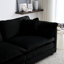 Canapé en chenille noir - matériaux riches et confortable 4 places noir, matériaux, détente