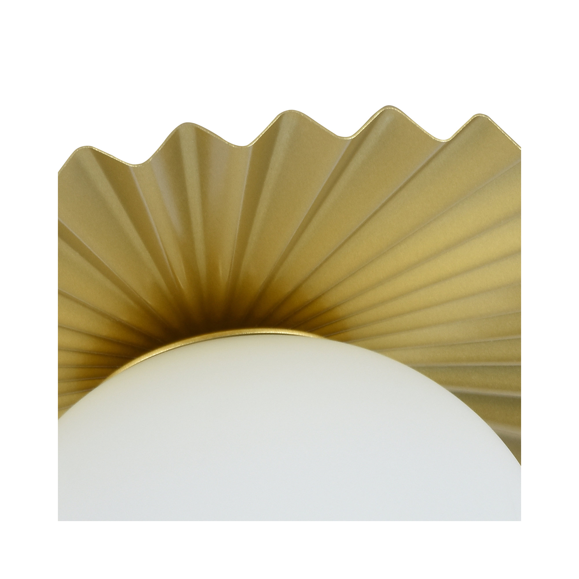 Abbey Glass Flush Mount, Brushed Gold