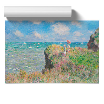 Cliff Walk At Pourville by Claude Monet - No Frame Painting
