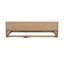 Lit simple au sol en bois avec armoires de rangement et ports USB