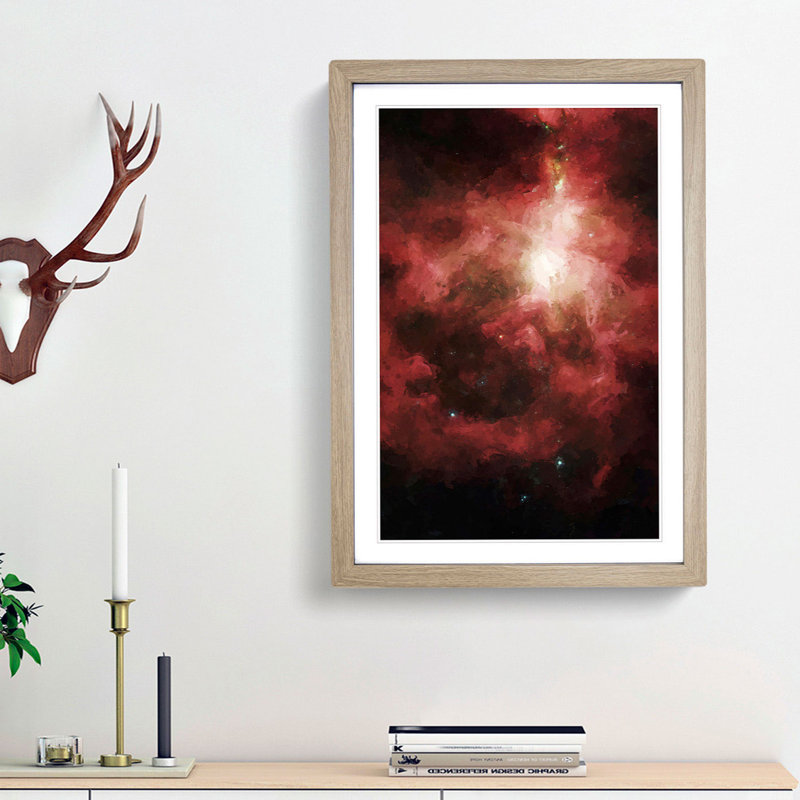 Universe in Abstract Vol.8 - Picture Frame Graphic Art Print, 36cm H x 27cm W x 2cm D, Oak Framed