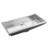 Ruvati 33 x 12 inch Brushed Stainless Steel Semi-Recessed Drop-in Topmount Ramp Bathroom Sink Stainless Steel