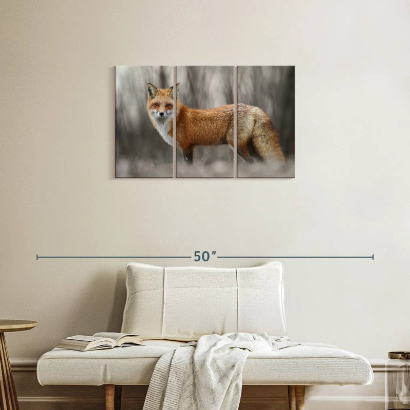 Charming Red Fox, 20" H x 33" W