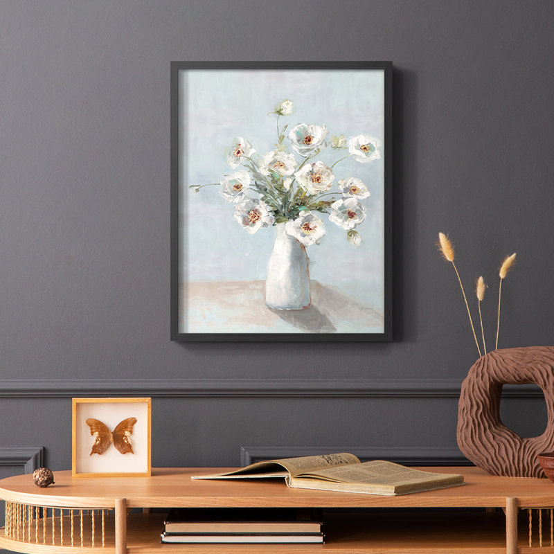 «Prettiest Poppies», reproduction encadrée - bois massif, Noir, H 14 po x l 11 po