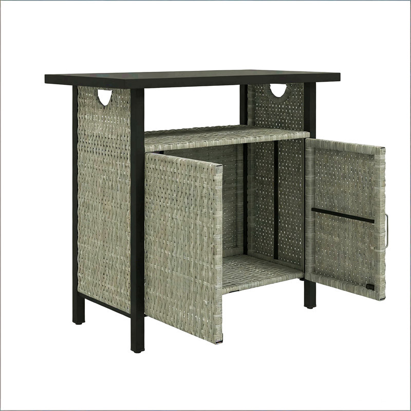 Table basse, organisateur d'armoire de rangement pour serviettes d'extérieur, table de bar d'extérieur