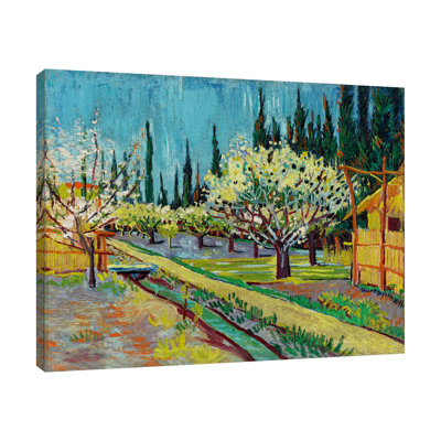 «Orchard Bordered By Cypresses» par Wild Apple Portfolio - impression sur toile tendue