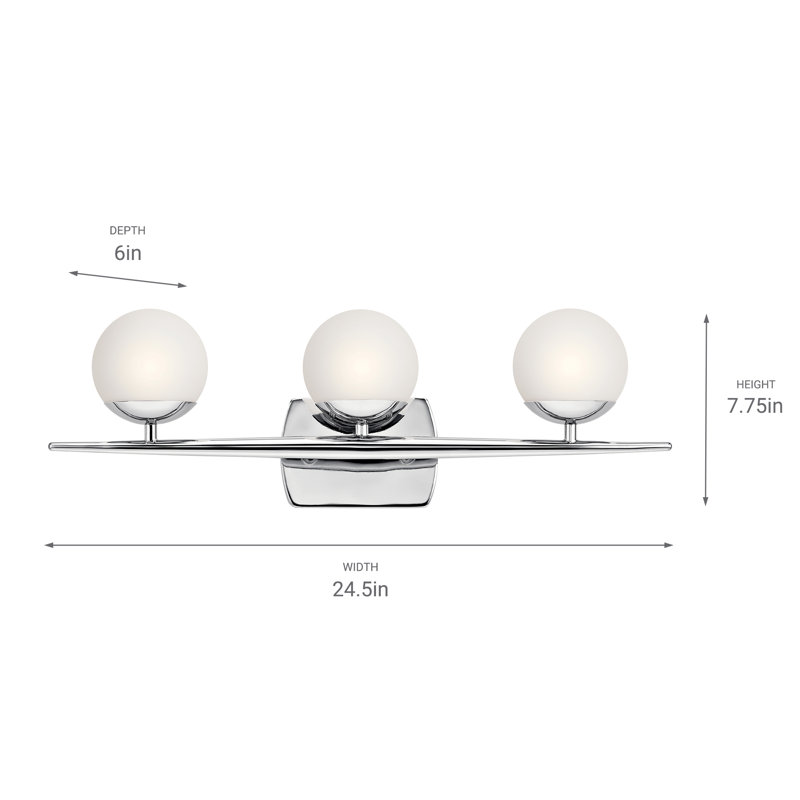 Kaylianie 3 - Light Vanity Light, Chrome