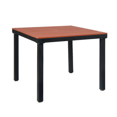 Table intérieure / extérieure en acier 36 po x 36 po avec trou pour parasol 1,5 po
