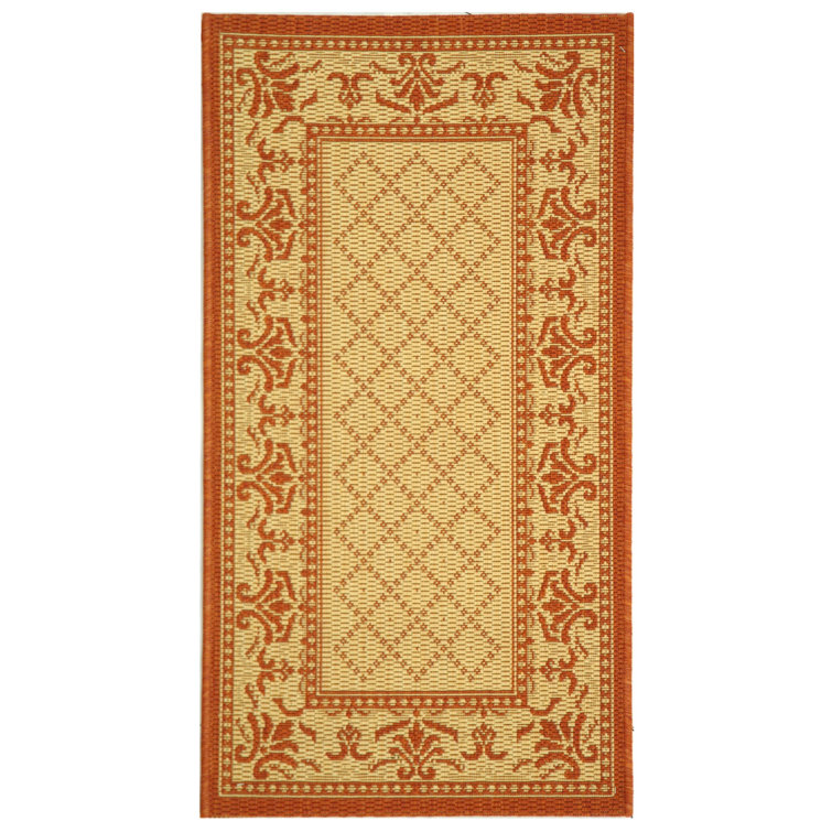 Arneshia Oriental Tan/Red Indoor / Outdoor Area Indoor/Outdoor Area Rug
