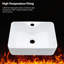 Lavabo de salle de bain mural rectangulaire en céramique 16 po x 12 po avec barre à serviettes noire et trou de robinet pour les espaces modernes