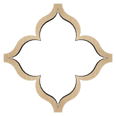May Decorative Fretwork Wood Wall Panels, Medium, 15 3/8"W x 15 3/8"H x 3/8"T, White Oak