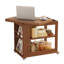 Table basse à roulettes extensible 27,5 "à 36,2" avec tablettes de rangement doubles, chariot de salle à manger latéral pliable pour petit salon-1562581880