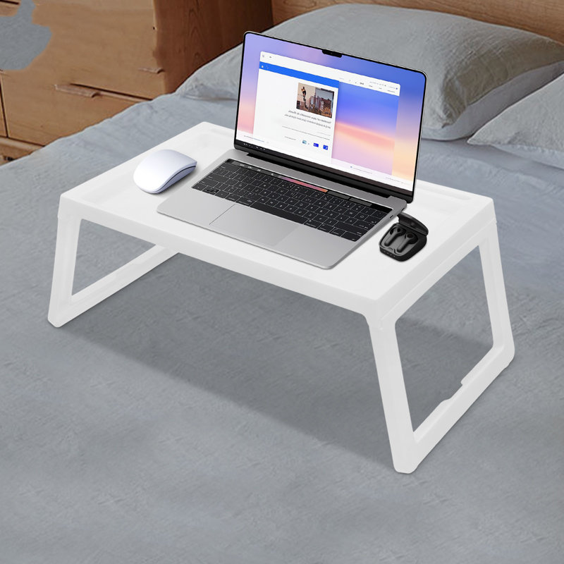 Paquet de 8 plateaux de bureau avec rangement et table d'activités multifonctionnelle (blanc)