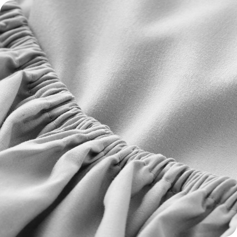 Microfiber Fitted Sheet, Twin Fitted Sheet, Cloud Gray