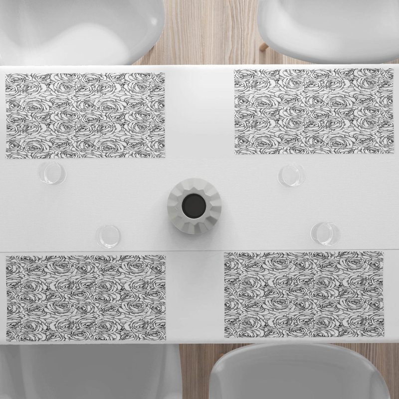 Polyester Floral Rectangle Placemat