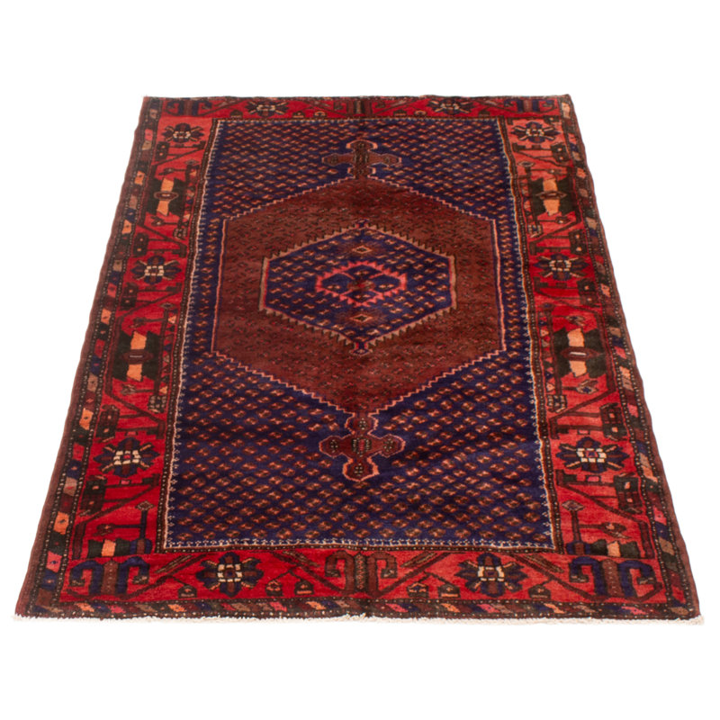 Tapis bleu marine Andelz 4 pi 4 po x 7 pi 3 po