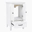 Meuble-lavabo de salle de bain avec lavabo, armoire avec deux portes, butoir de porte magnétique, patins réglables et tiroir pour un rangement pratique dans la salle de bain