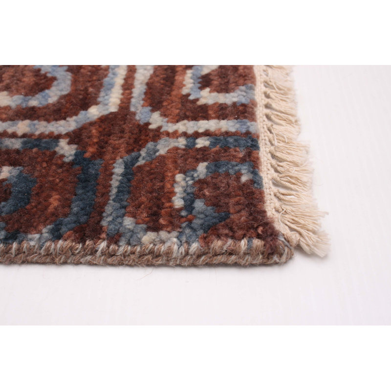 Tapis unique brun de 8 pi 10 po x 11 pi 8 po Kowtko