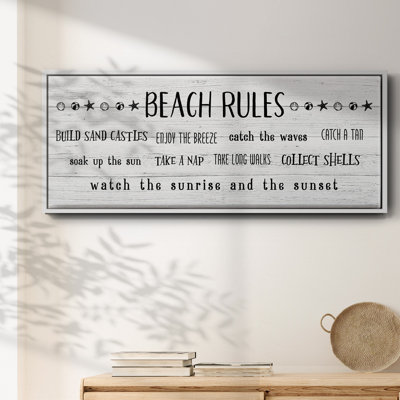 Rules of the Beach - Toile encadrée