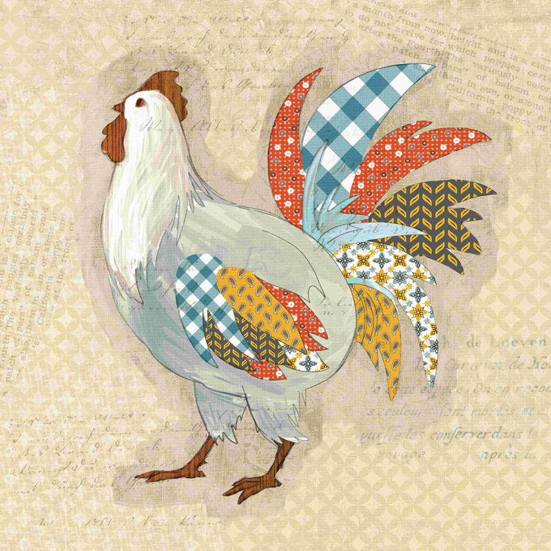 «Regal Rooster», impression sur toile tendue, H 12 po x l 12 po