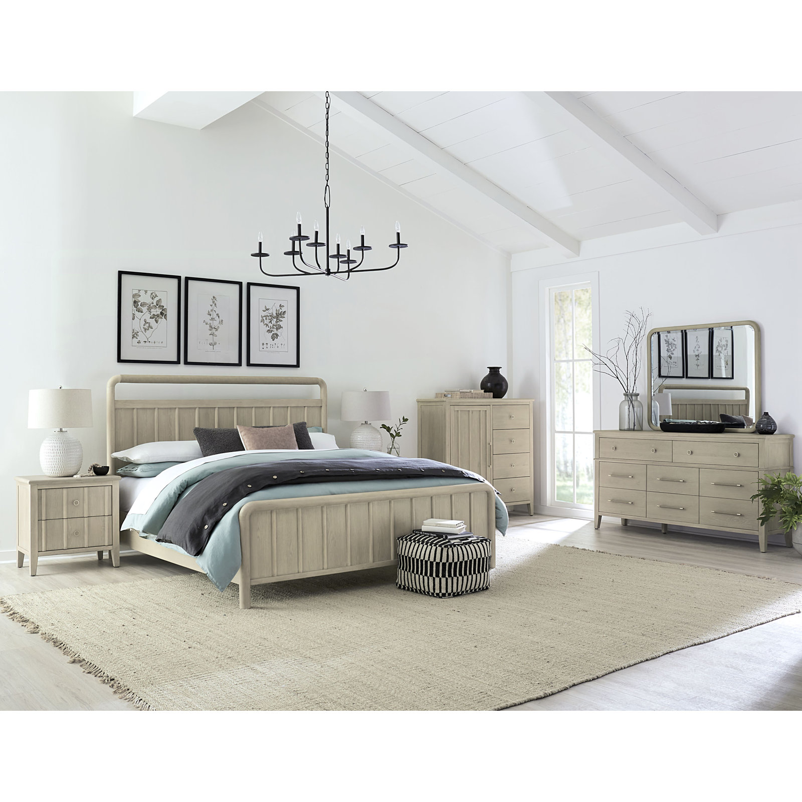 Honey Solid Wood Bed, California King