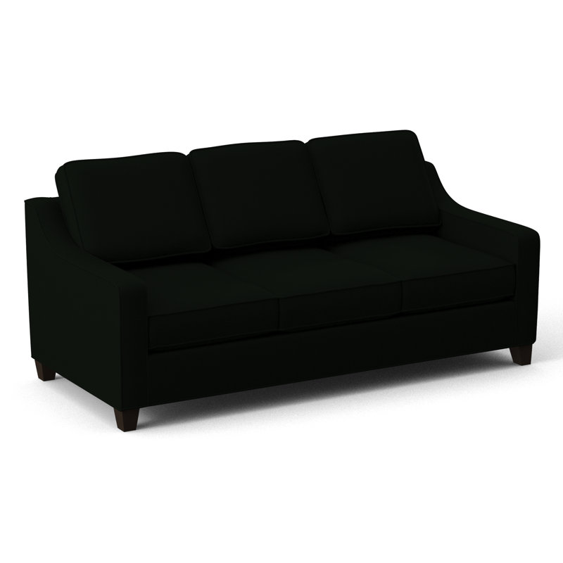Clark 82" Square Arm Sofa Bed Sleeper with Reversible Cushions, Cafelle, Hybrid, Dorset Black