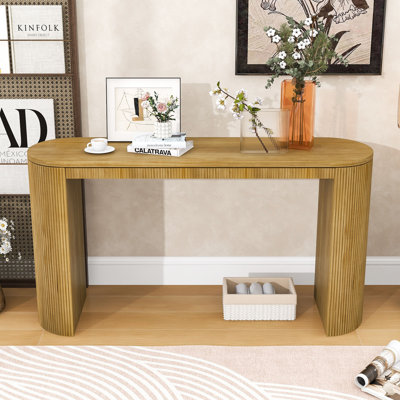 Console courbée à rayures verticales pour le vestibule ou le salon