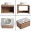 Meuble-lavabo mural simple 30 po avec lavabo en céramique Greythor -288999555-288999558