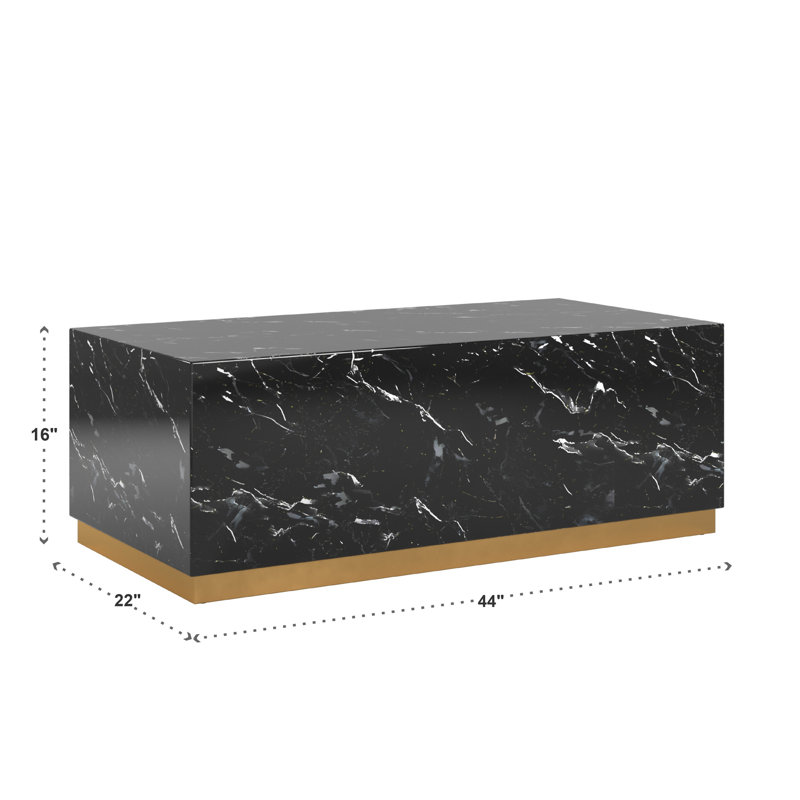 Table basse Roman, Noir