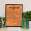 Phoenix City Map - No Frame Print-318096480