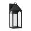 Adamsville Outdoor 1-Light Night Sky Large Wall Lantern In Black With Clear Glass-70886191
