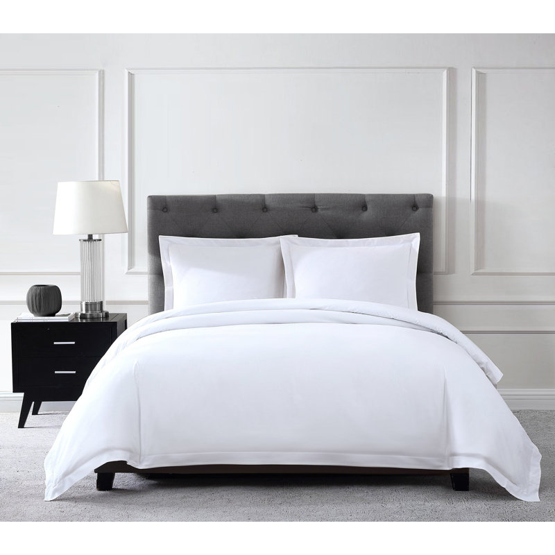 Ultra Percale Duvet Cover Set, Queen + 2 Standard Pillow Shams, White