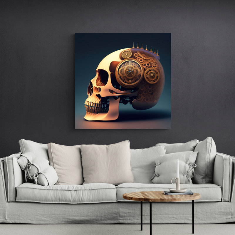 «Skull 7» par Stephen Chambers - Photographie sur toile tendue, H 26 po x l 26 po x P 1,5 po