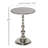 Aluminum Metal Side End Silver Accent Table