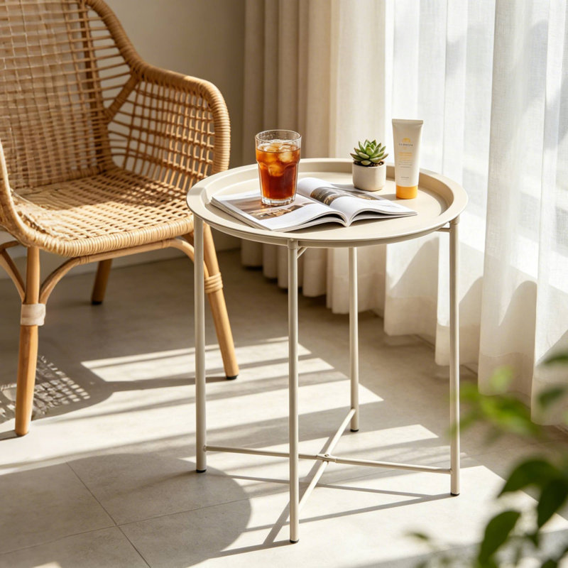 Petite table de bout Annaleese, Gris